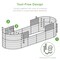 Best Choice Products 4x2x2ft Outdoor Raised Metal Oval Garden Bed, Planter Box for Vegetables, Flowers